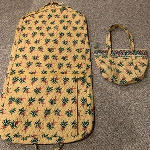 Vera Bradley Tote and Garment Bag Set